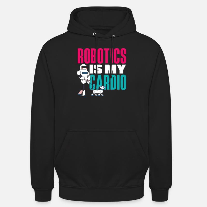 Programmeur de robots robotiques - Sweat-shirt à capuche unisexe - noir