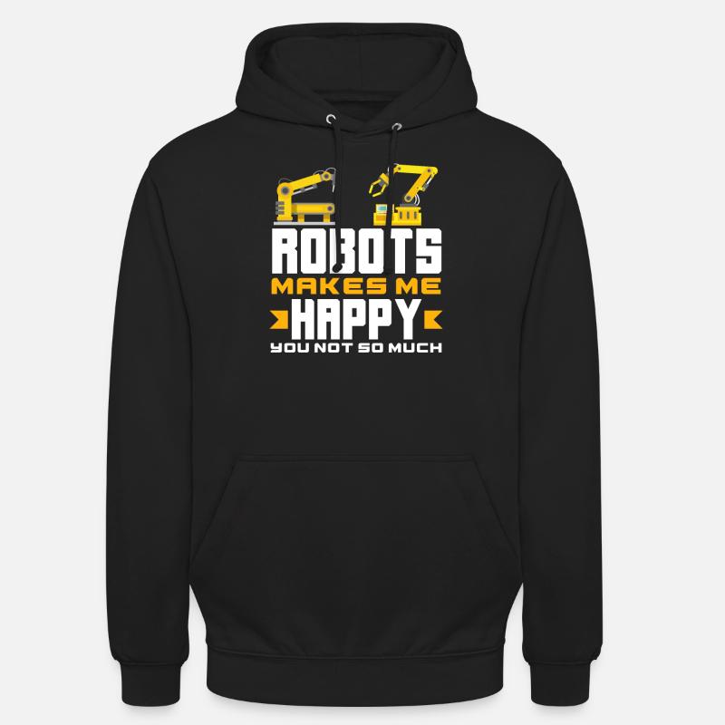 Programmeur de robots robotiques - Sweat-shirt à capuche unisexe - noir