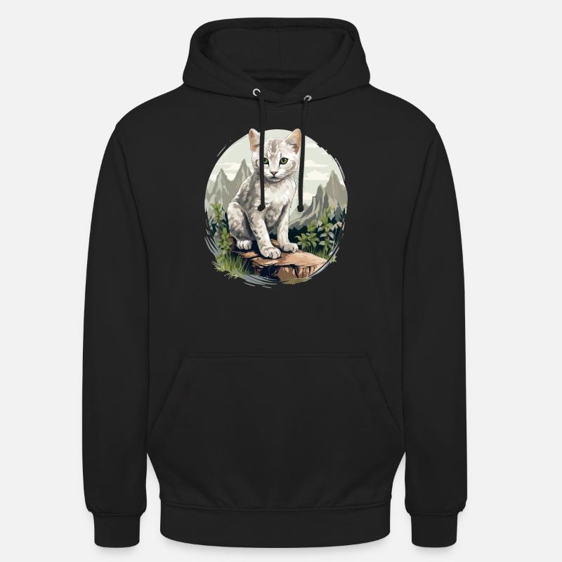 Burmilla Chaton Burmilla Chat - Sweat-shirt à capuche unisexe - noir