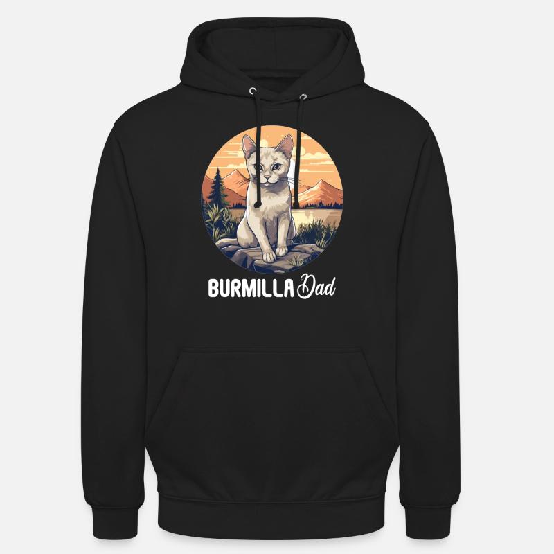 Burmilla Chaton Burmilla Chat - Sweat-shirt à capuche unisexe - noir
