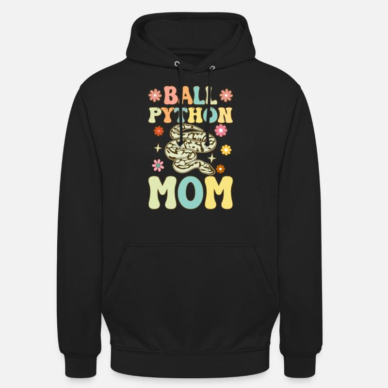 Ball Python Mom Groovy Snake Mom Unisex Hoodie