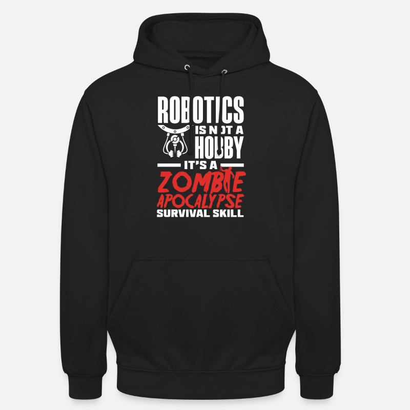 Programmeur de robots robotiques - Sweat-shirt à capuche unisexe - noir