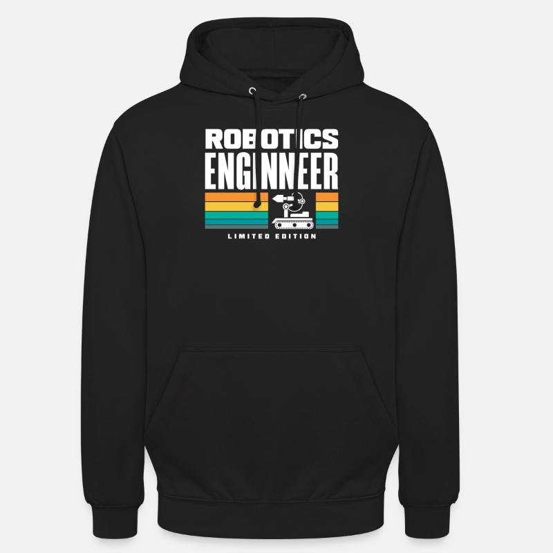 Programmeur de robots robotiques - Sweat-shirt à capuche unisexe - noir