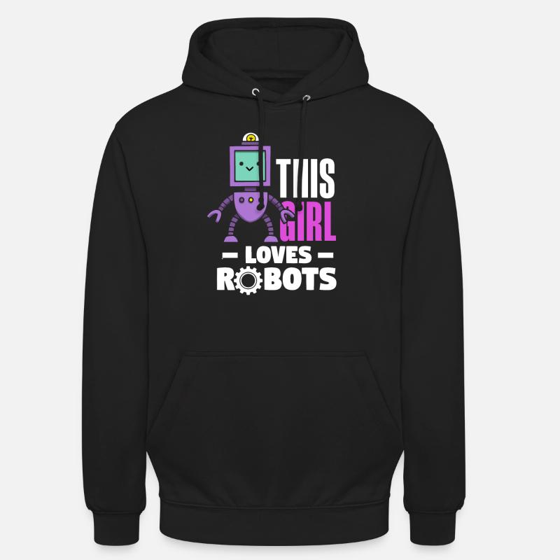 Programmeur de robots robotiques - Sweat-shirt à capuche unisexe - noir