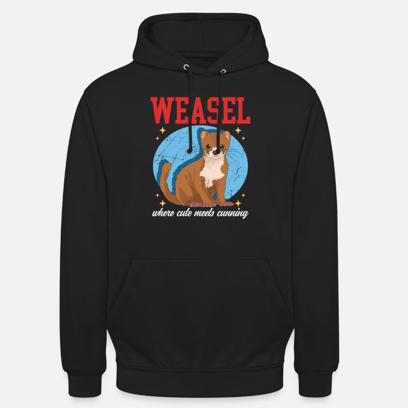 Wiesel Mauswiesel Hermännchen Geschenk - Unisex Hoodie - Schwarz