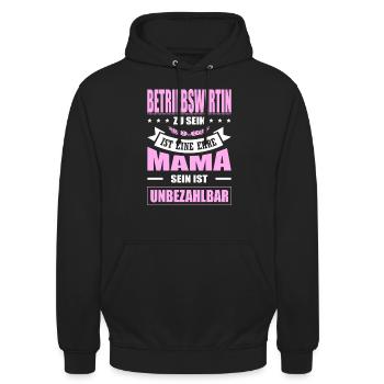 Betriebswirtin Zu Sein Eine Ehre Mama Elternzeit - Unisex Hoodie - Schwarz - Vorne - Alina (178cm) & Michal (187cm)