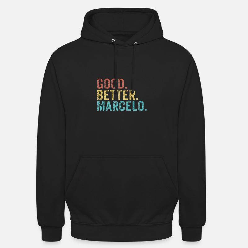 Les mecs cool s’appellent marcelo - Sweat-shirt à capuche unisexe - noir