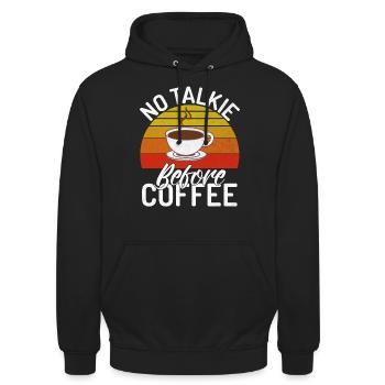 Coffee Gifts - Unisex Hoodie - Schwarz - Vorne - Alina (178cm) & Michal (187cm)
