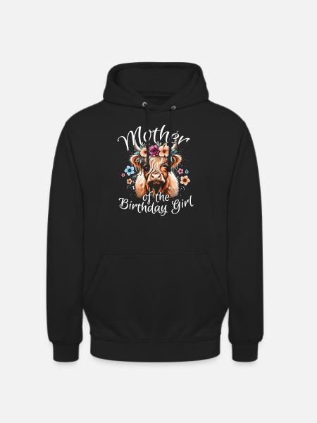 Mère de la fille d’anniversaire - Sweat-shirt à capuche unisexe - noir