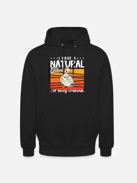 Nymfkakadua Jag har en naturlig undulat Nymfkakadua älskare - Luvtröja unisex - svart