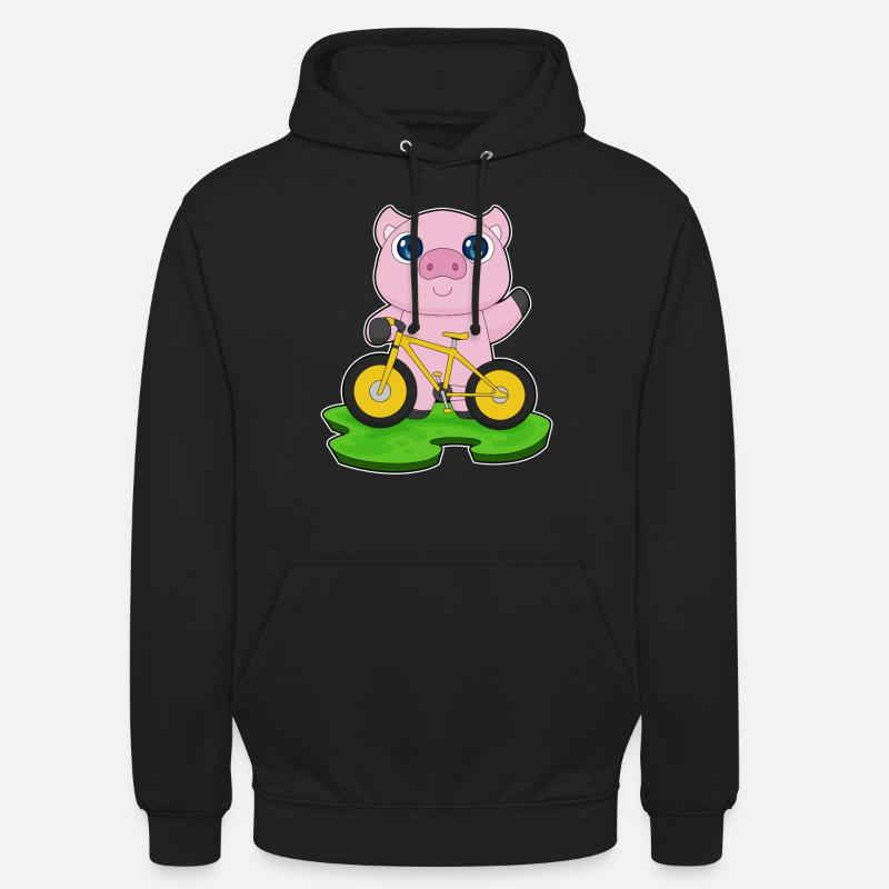Vélo de cochon - Sweat-shirt à capuche unisexe - noir