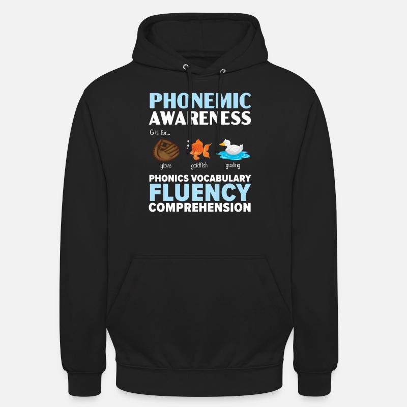 Phonics-bewusstsein, Leseverständnis, Phonics - Unisex Hoodie - Schwarz