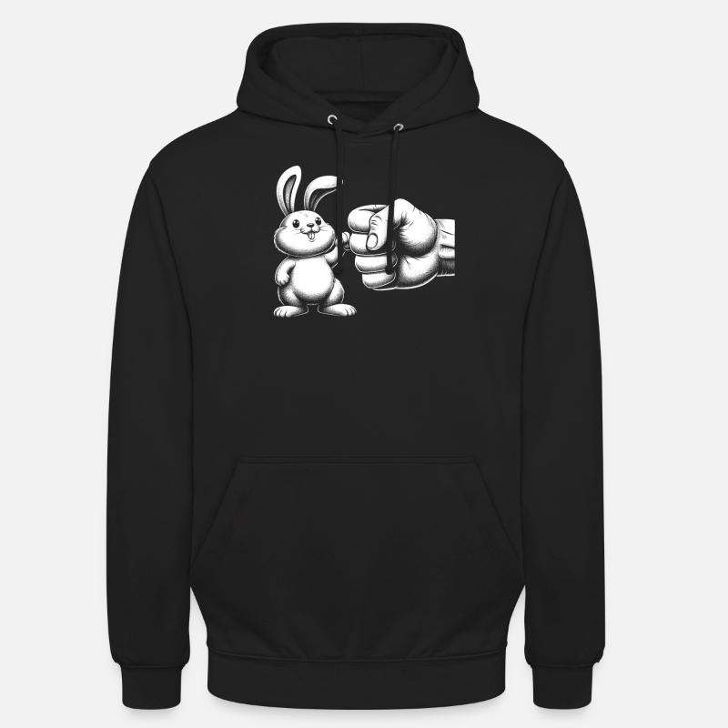 Meilleurs amis lapin poing - Sweat-shirt à capuche unisexe - noir