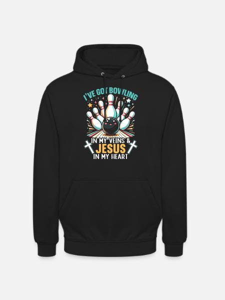 Lustige Bowlingkugel-bowlingbahn-splinte Sport - Unisex Hoodie - Schwarz