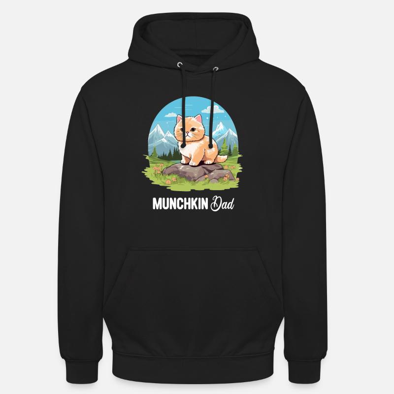 Munchkin Chaton Munchkin Chat - Sweat-shirt à capuche unisexe - noir
