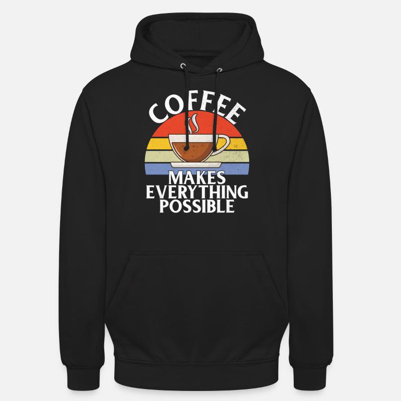 Cadeaux de café - Sweat-shirt à capuche unisexe - noir