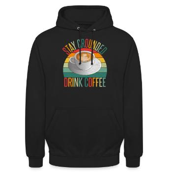 Coffee Gifts - Unisex Hoodie - Schwarz - Vorne - Alina (178cm) & Michal (187cm)