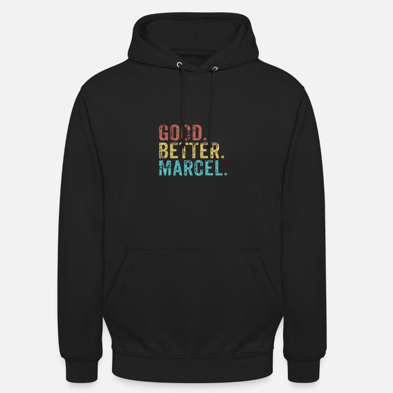 Les mecs cool s’appellent Marcel - Sweat-shirt à capuche unisexe - noir