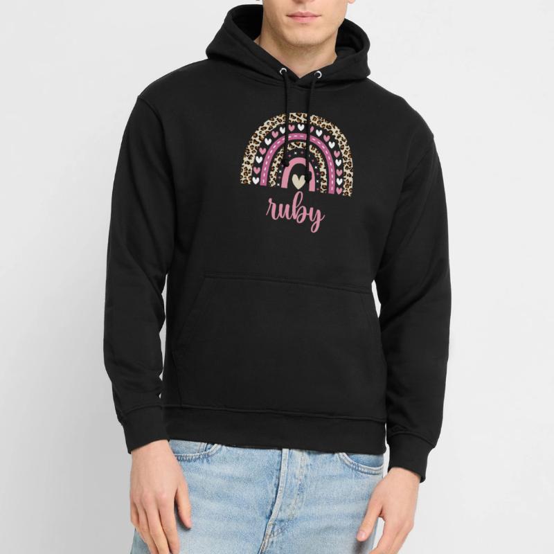 Ruby Regenbogen Name Geburtstag Ruby Unisex Hoodie