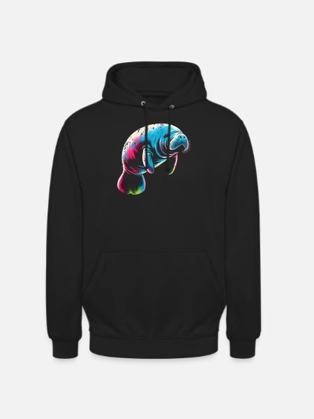 Seekuh Manatee - Unisex Hoodie - Schwarz