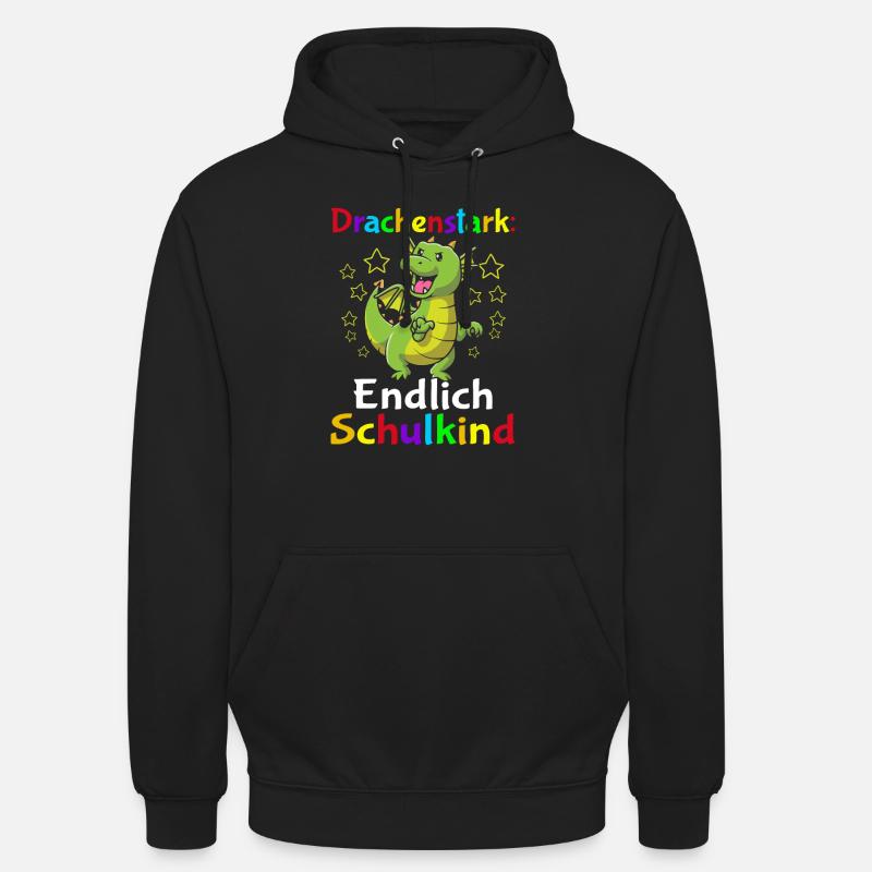 Drachenstark Endlich Schulkind - Unisex Hoodie - Schwarz
