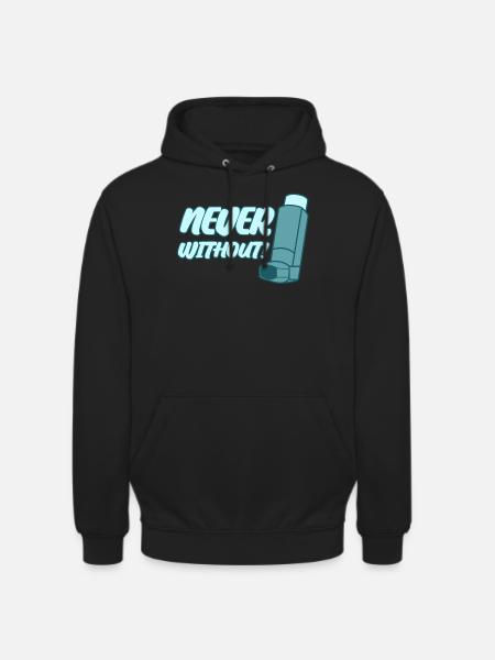 Wheezing Asthmatic Asthma Inhaler - Unisex Hoodie - black