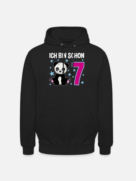 Sieben Jahre Panda-Feier - Unisex Hoodie - Schwarz