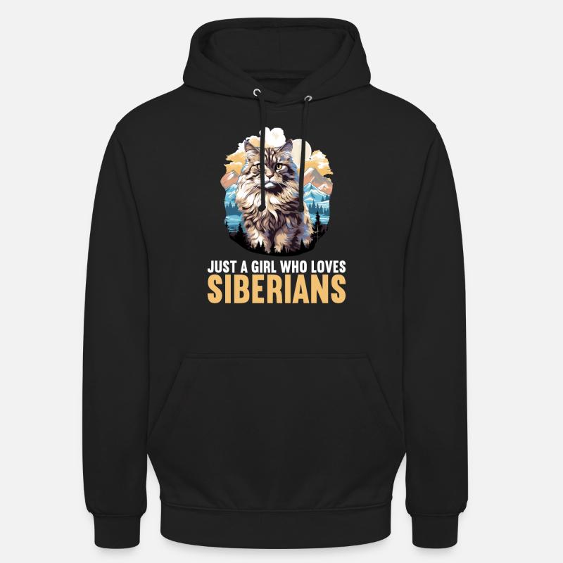 Chat Sibérien Sibirische Katze - Sweat-shirt à capuche unisexe - noir