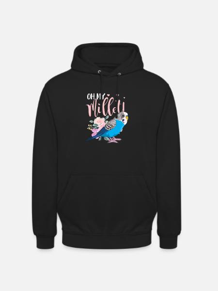 Budgie Bird Pet Parakeet Gift - Unisex Hoodie - black
