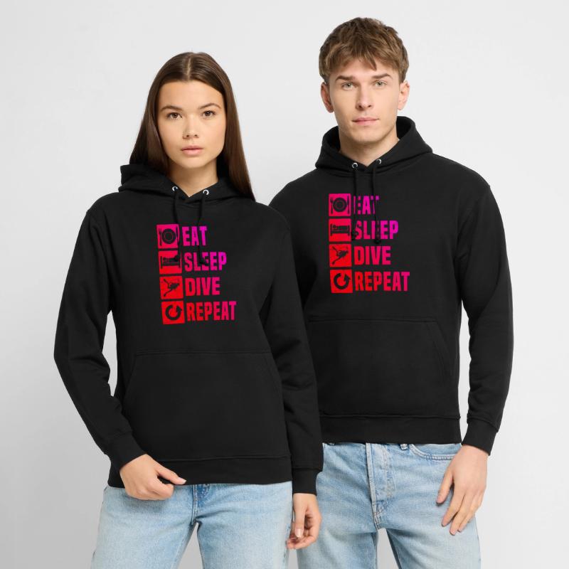 Plongée Libre Plongée Plongeur Plongée Plongée Plongée Plongée Sweat-shirt à capuche unisexe