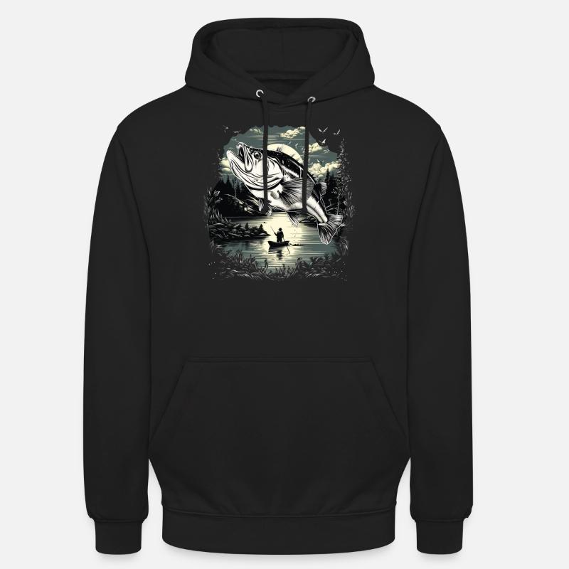 Poisson bar - Sweat-shirt à capuche unisexe - noir
