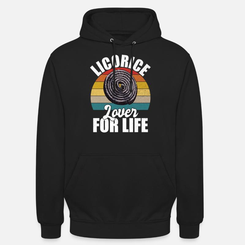 Cadeaux de réglisse - Sweat-shirt à capuche unisexe - noir