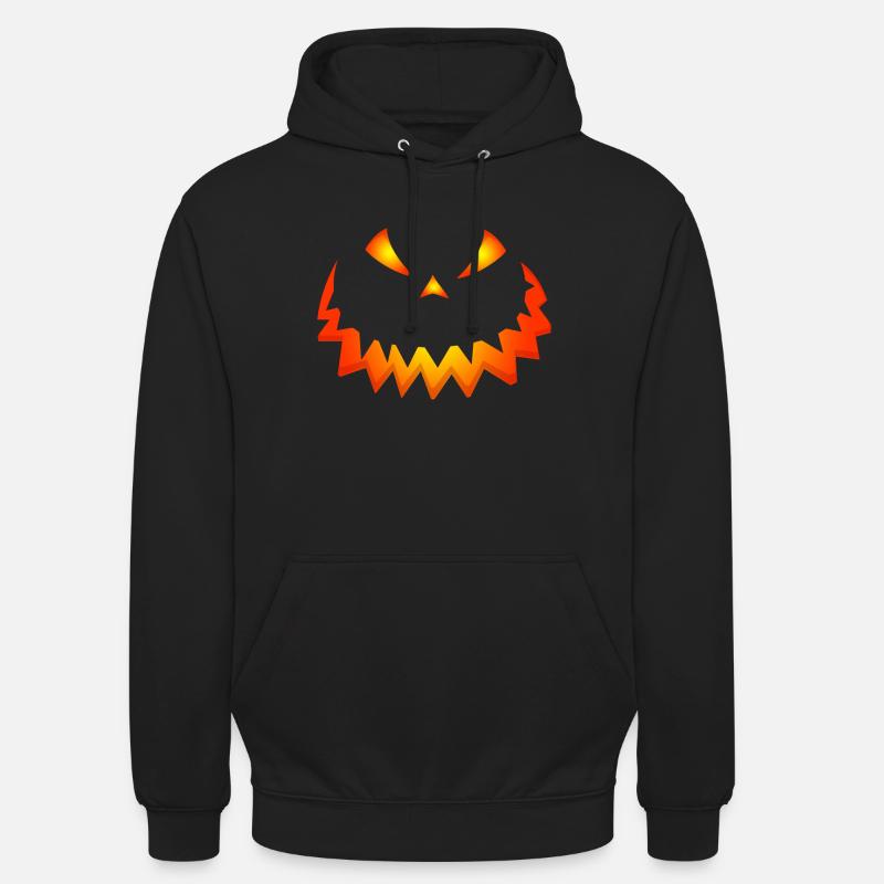 Joyeux visage de citrouille d’Halloween - Sweat-shirt à capuche unisexe - noir