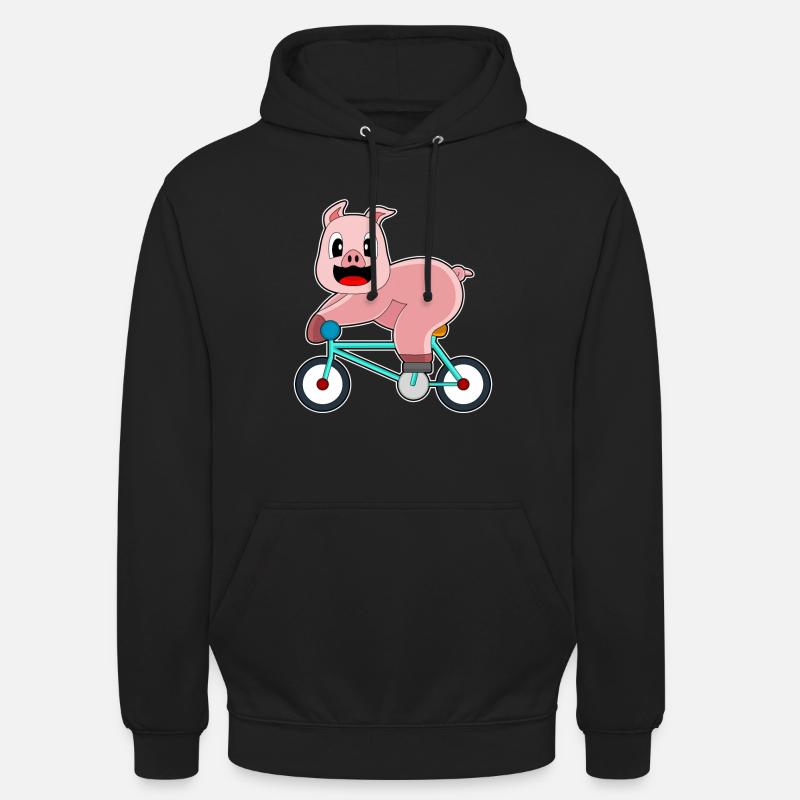 Vélo de cochon - Sweat-shirt à capuche unisexe - noir
