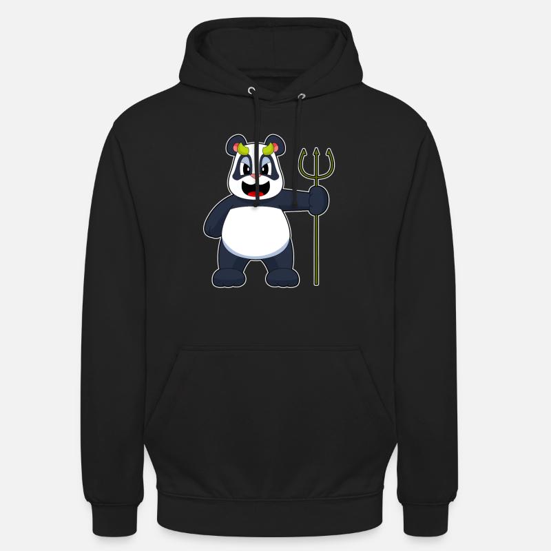 Panda Halloween Diable - Sweat-shirt à capuche unisexe - noir