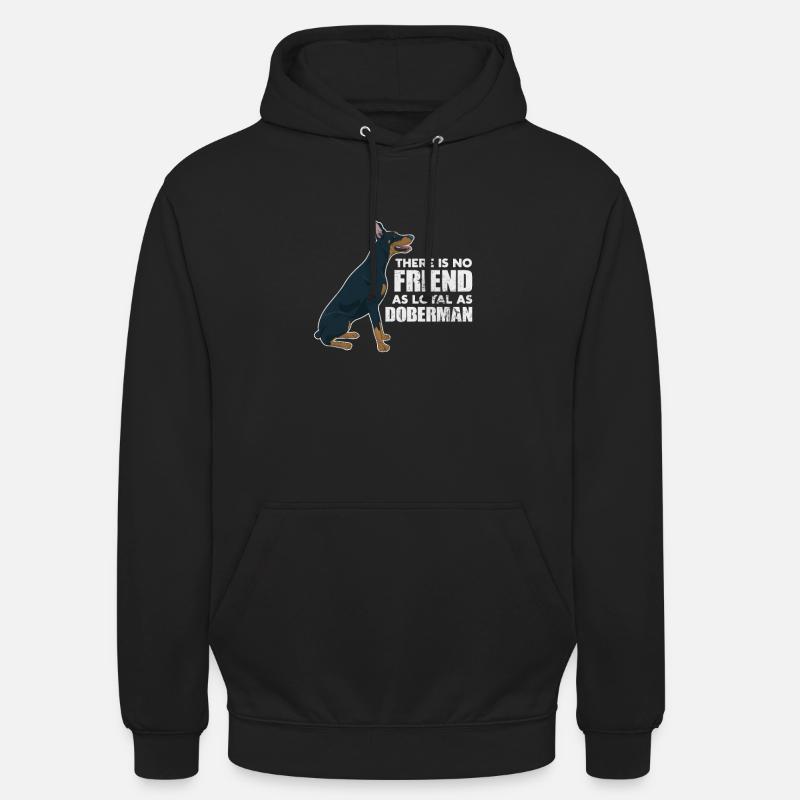 Doberman - Sweat-shirt à capuche unisexe - noir