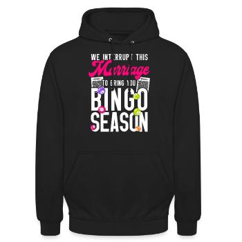 Bingo Player Husband Wife Marriage - Unisex Hoodie - Schwarz - Vorne - Alina (178cm) & Michal (187cm)