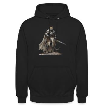 Jaguar Knight Middle Ages - Unisex Hoodie - black - Front - Alina (178cm) & Michal (187cm)
