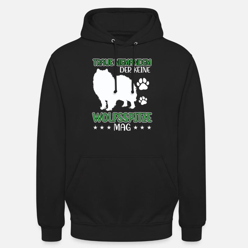 Wolfspitz don't trust Keeshond - Unisex Hoodie - black