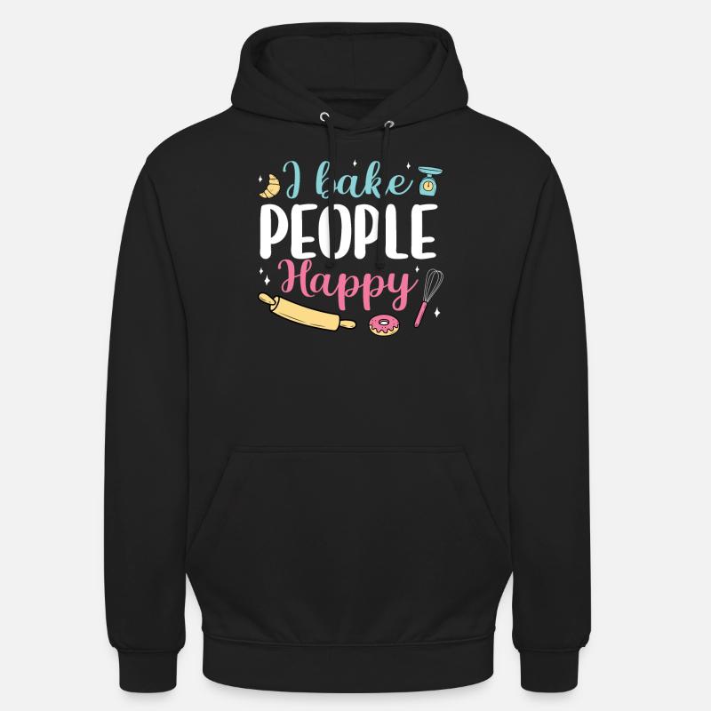 Bäcker Bäckerein Backwaren Backen Geschenk - Unisex Hoodie - Schwarz