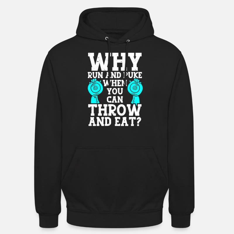 Diskuswerfer Leichtathletik Diskuswerfen - Unisex Hoodie - Schwarz