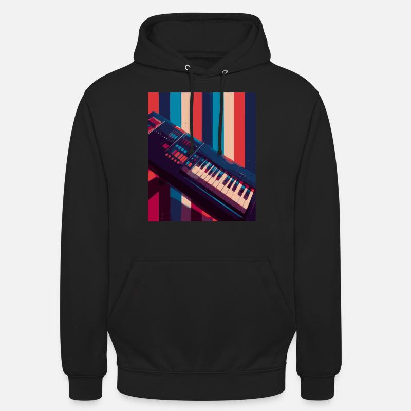 Keytar Keyboard Geschenk - Unisex Hoodie - Schwarz