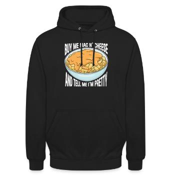 Mac And Cheese Makkaroni - Unisex Hoodie - Schwarz - Vorne - Alina (178cm) & Michal (187cm)