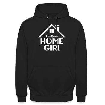 Immobilienmakler - Unisex Hoodie - Schwarz - Vorne - Alina (178cm) & Michal (187cm)