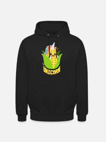 Einhorn-Maiskolben - Unisex Hoodie - Schwarz