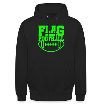 Flag Football - Unisex Hoodie - black - Front - Alina (178cm) & Michal (187cm)