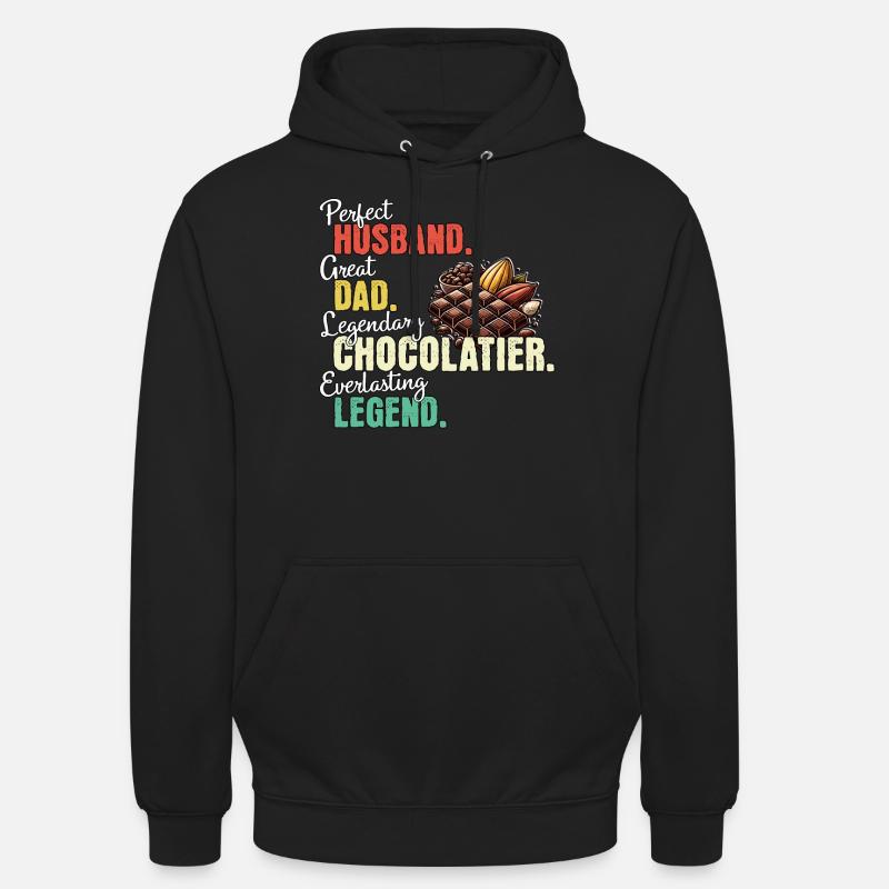 Papa chocolatier - Sweat-shirt à capuche unisexe - noir