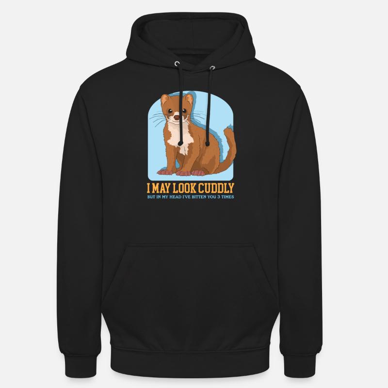 Wiesel Mauswiesel Kleinwiesel Geschenk - Unisex Hoodie - Schwarz