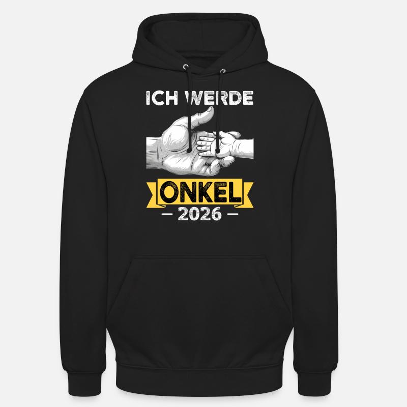 scIch werde Onkel 2026 - Unisex Hoodie - Schwarz