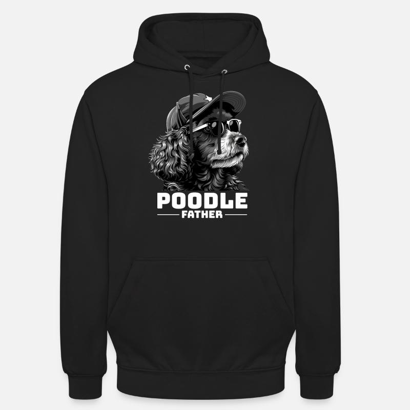 Père caniche - Sweat-shirt à capuche unisexe - noir